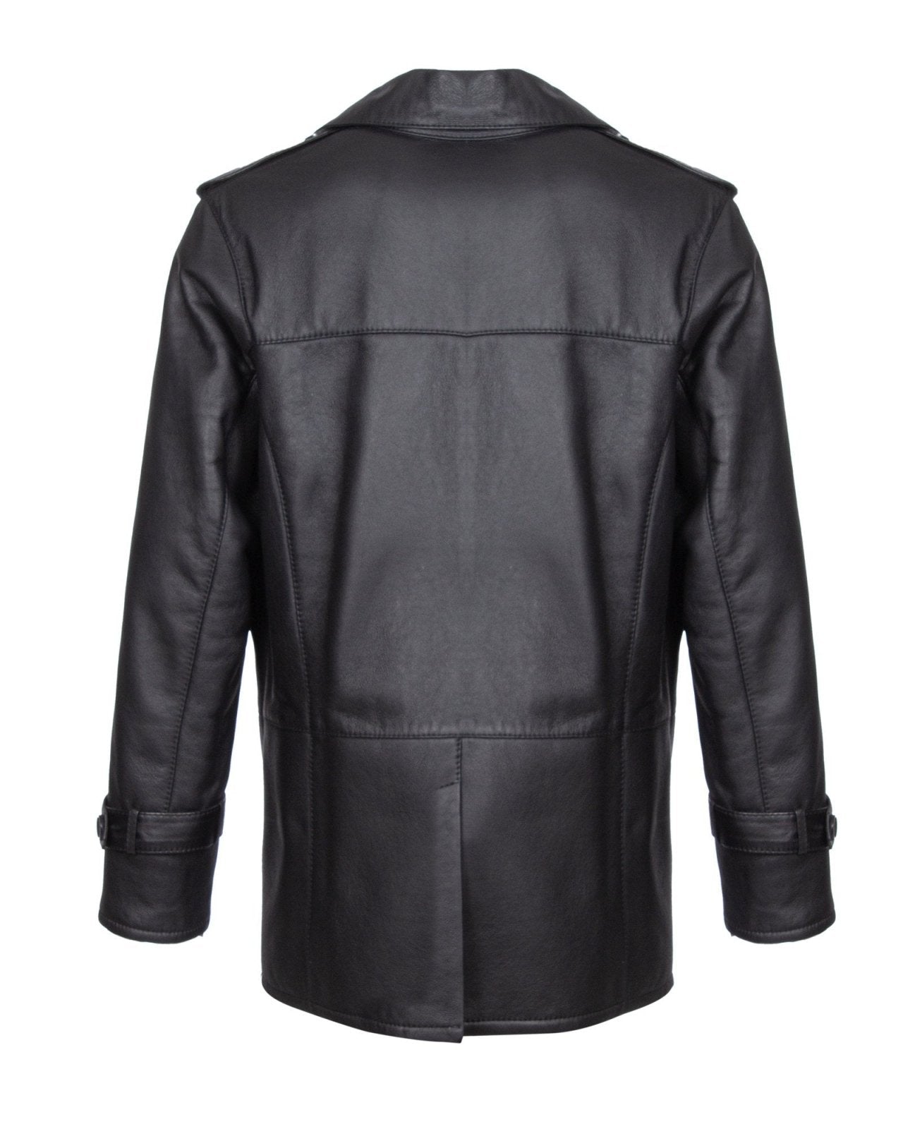 Black Long Leather Jacket - ADAMO