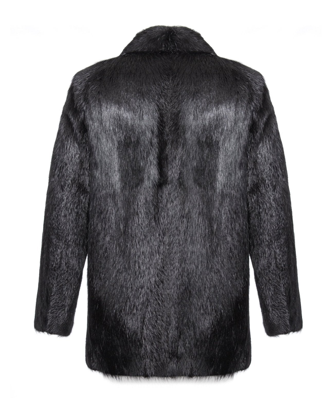 Black Long Nutria Fur Coat - ADAMO