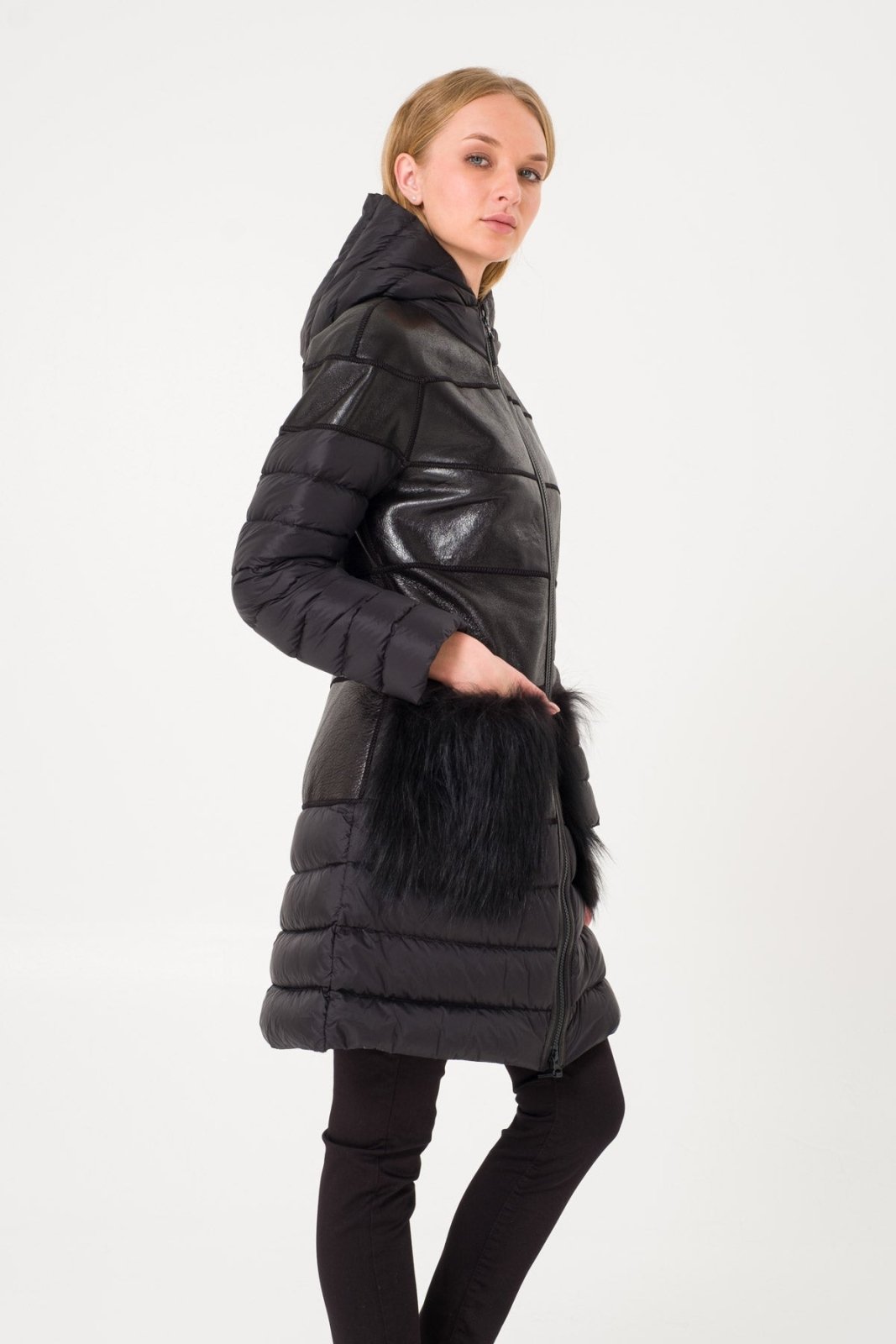 Black Long Puffer Coat - ADAMO