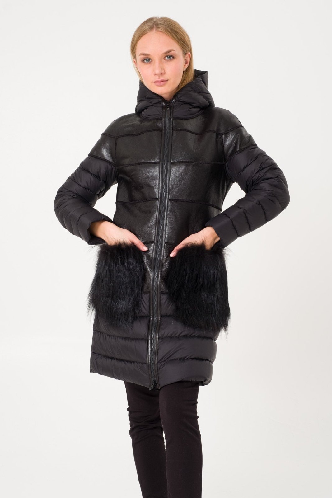 Black Long Puffer Coat - ADAMO