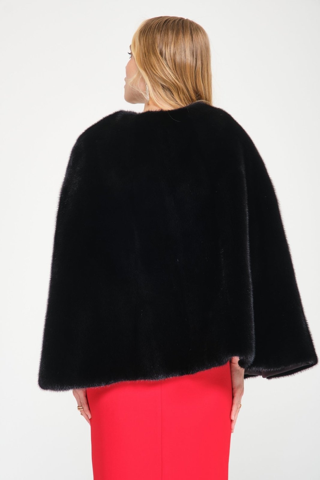 Black Mink Fur Cape - ADAMO