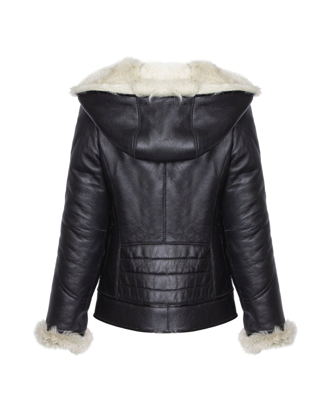 Black Shearling Coat - ADAMO