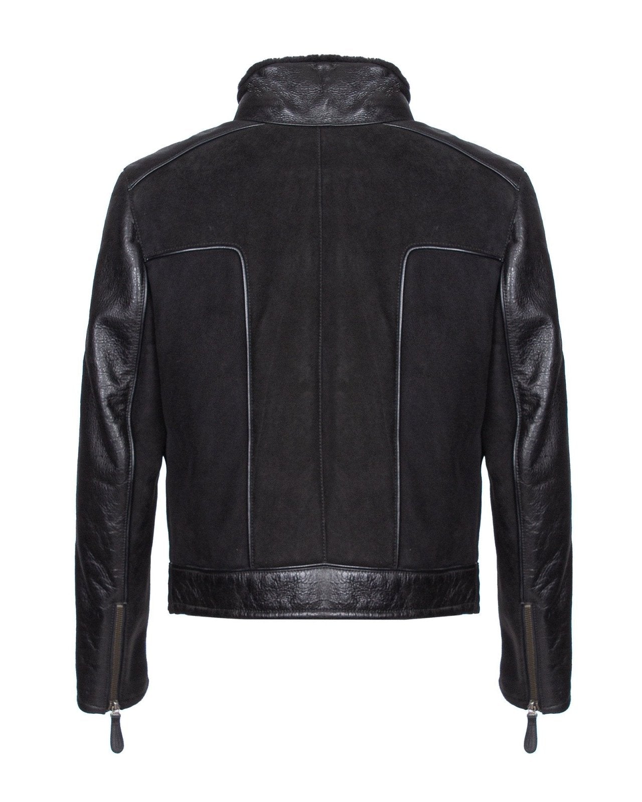 Black Short Leather Jacket - ADAMO