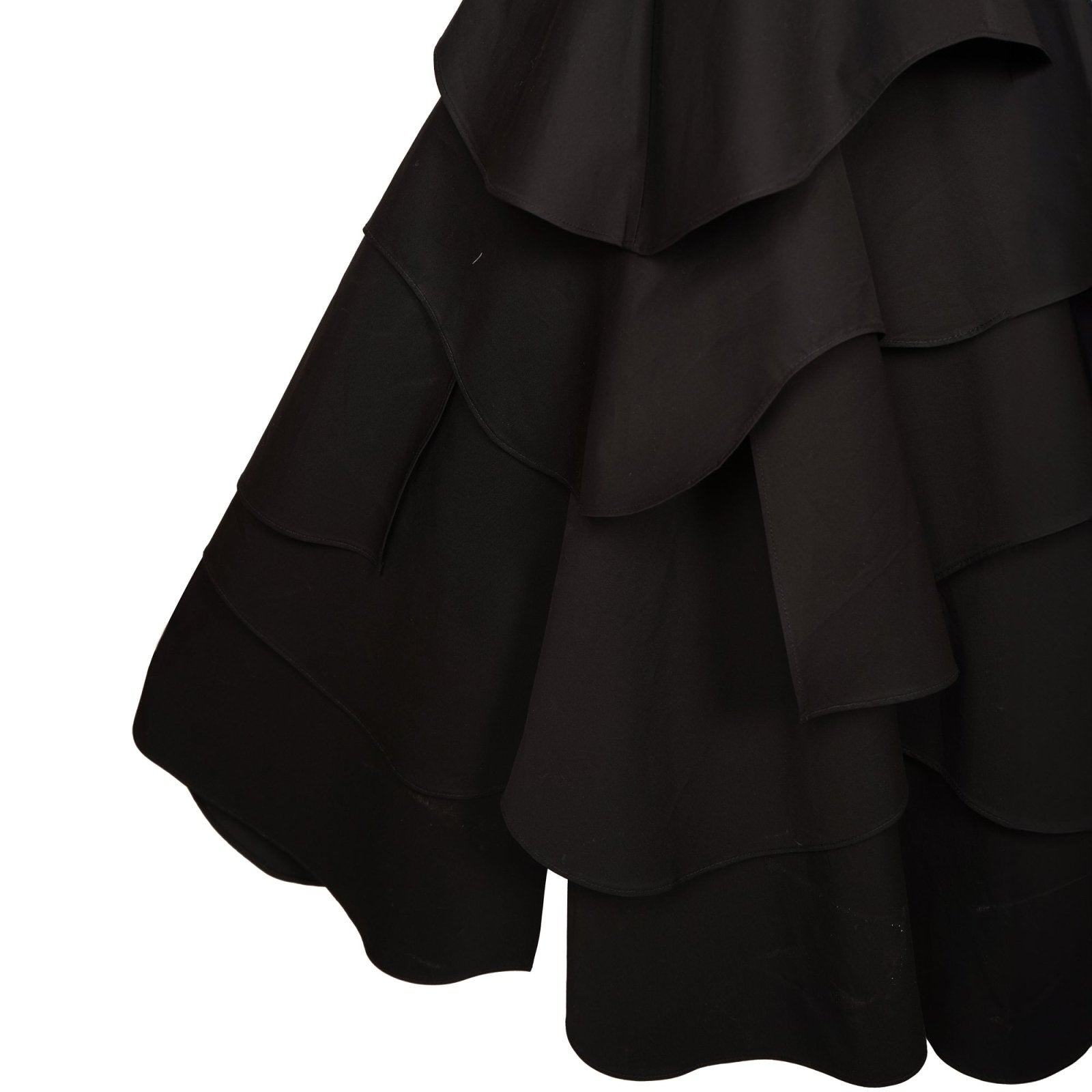 Black Tiered Ruffle Skirt - ADAMO