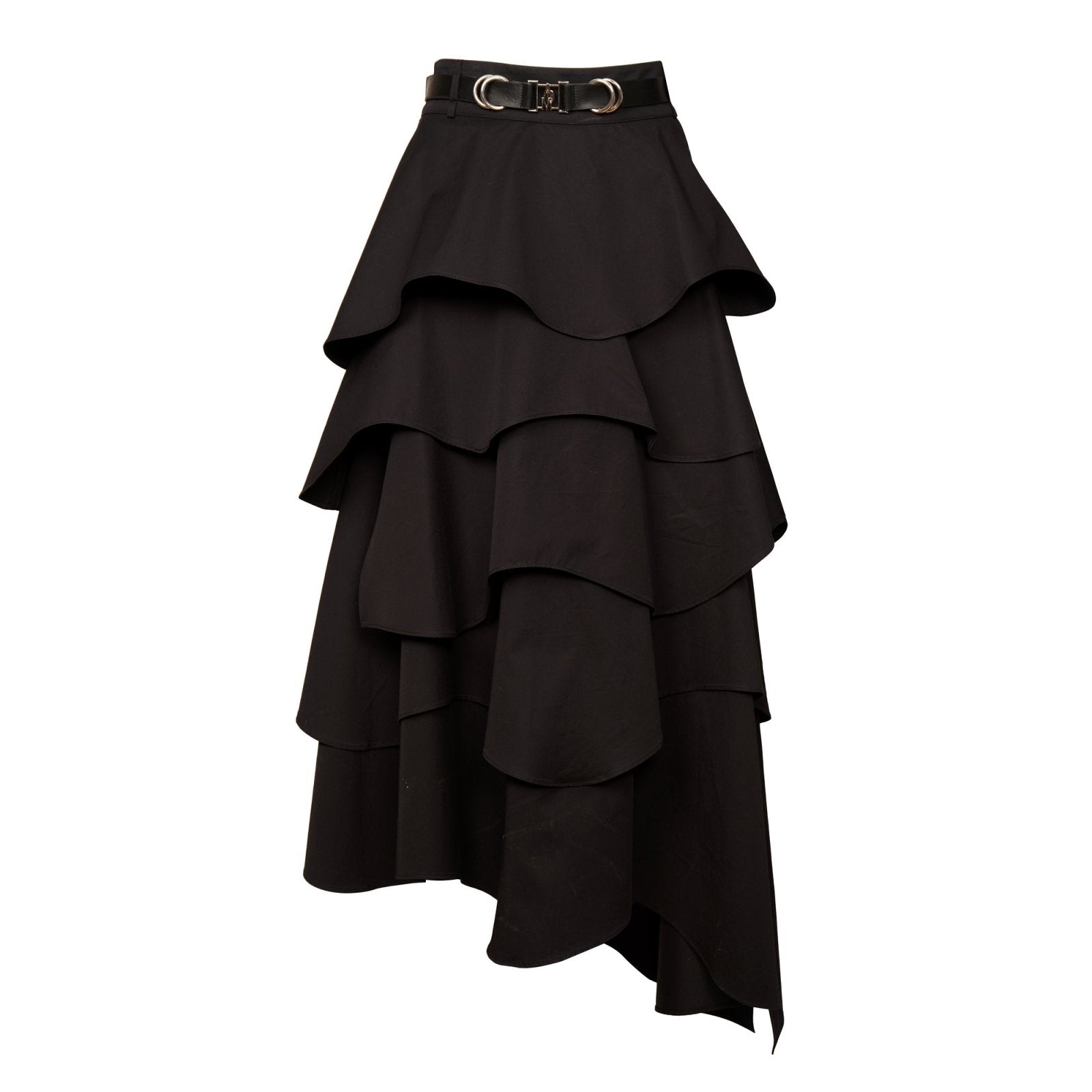 Black Tiered Ruffle Skirt - ADAMO