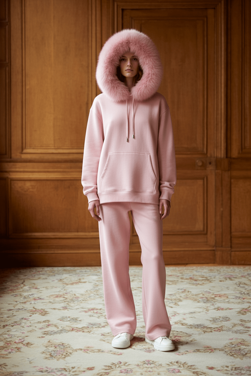 Blossom Fox Fur Hoodie - ADAMO