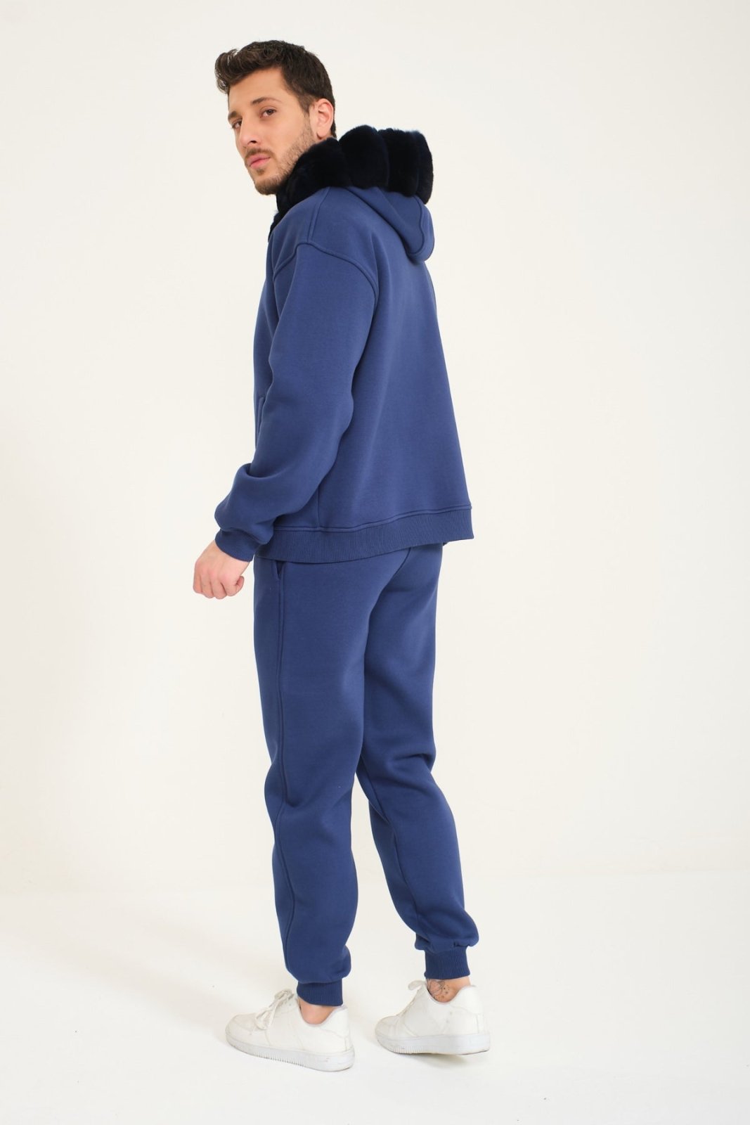 Blue Chinchilla Hoodie & Jogger Set - ADAMO