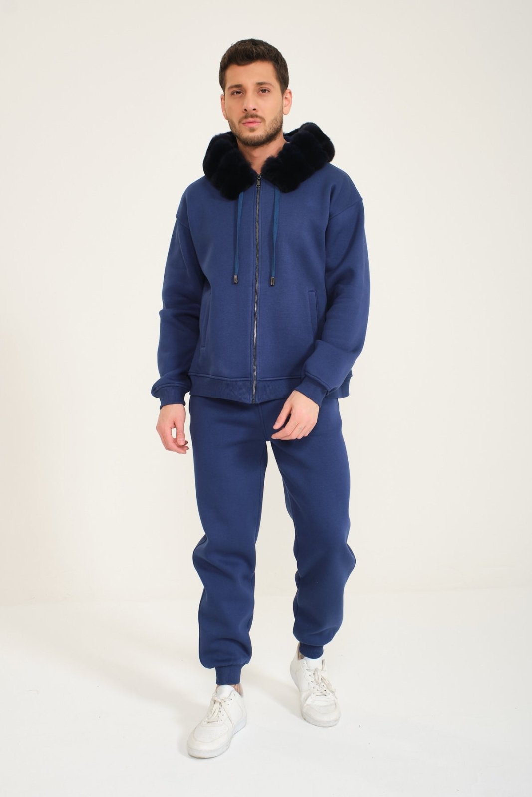 Blue Chinchilla Hoodie & Jogger Set - ADAMO