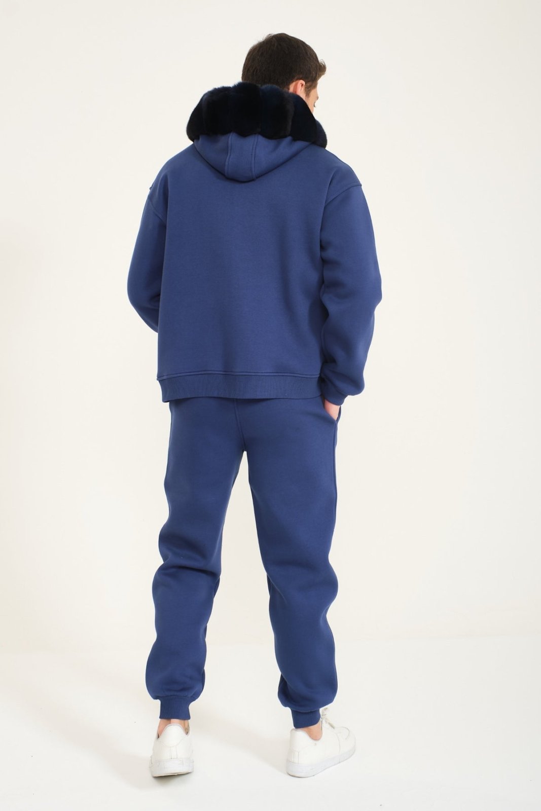 Blue Chinchilla Hoodie & Jogger Set - ADAMO