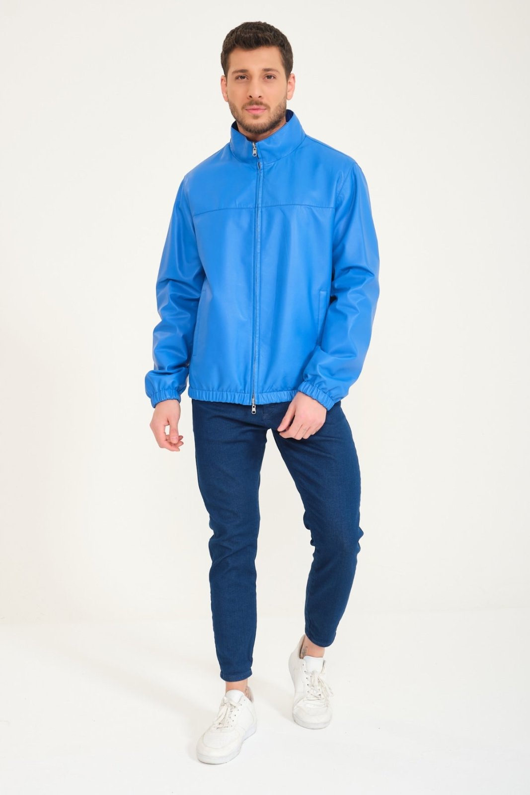 Blue Double - face Jacket - ADAMO