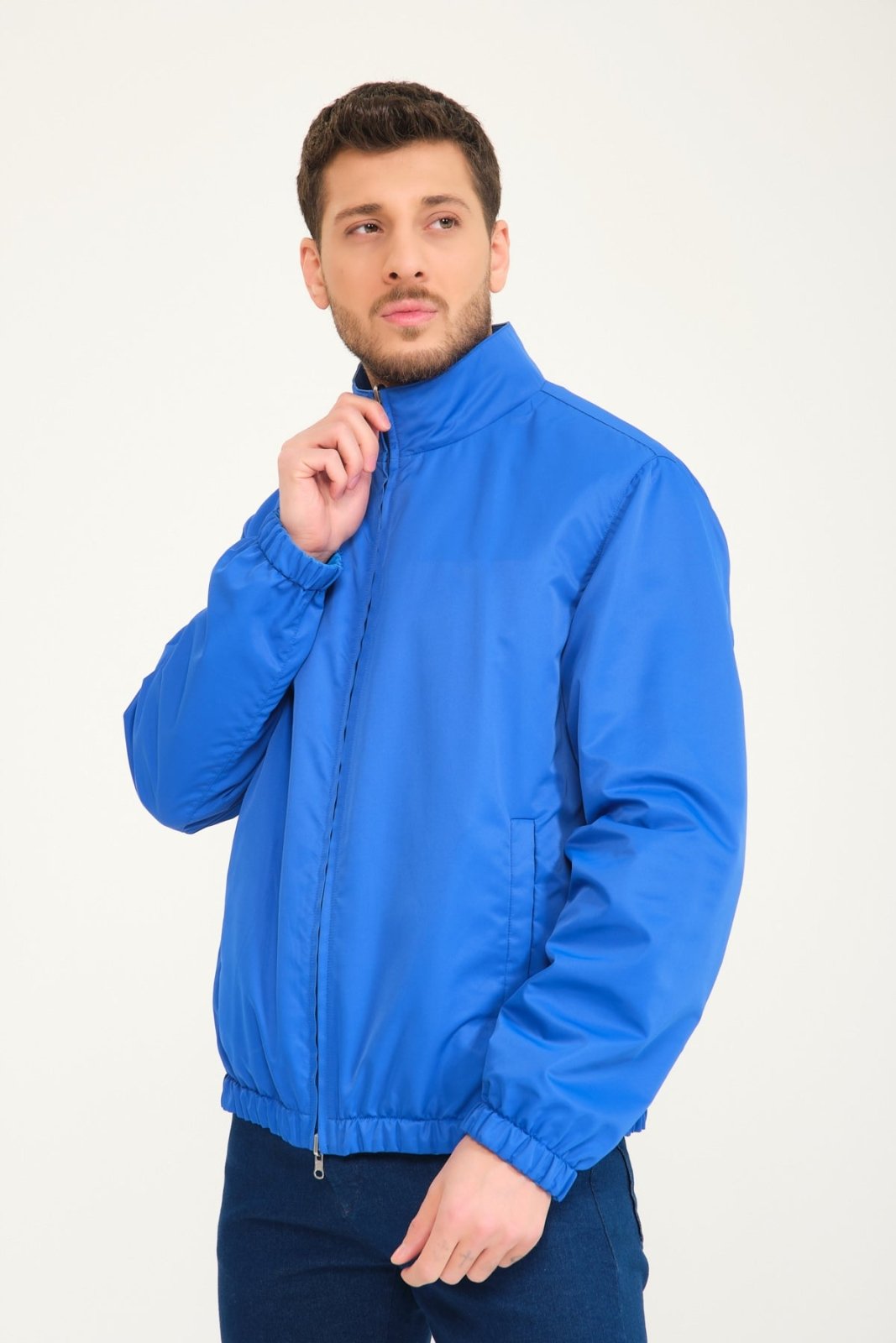 Blue Double - face Jacket - ADAMO