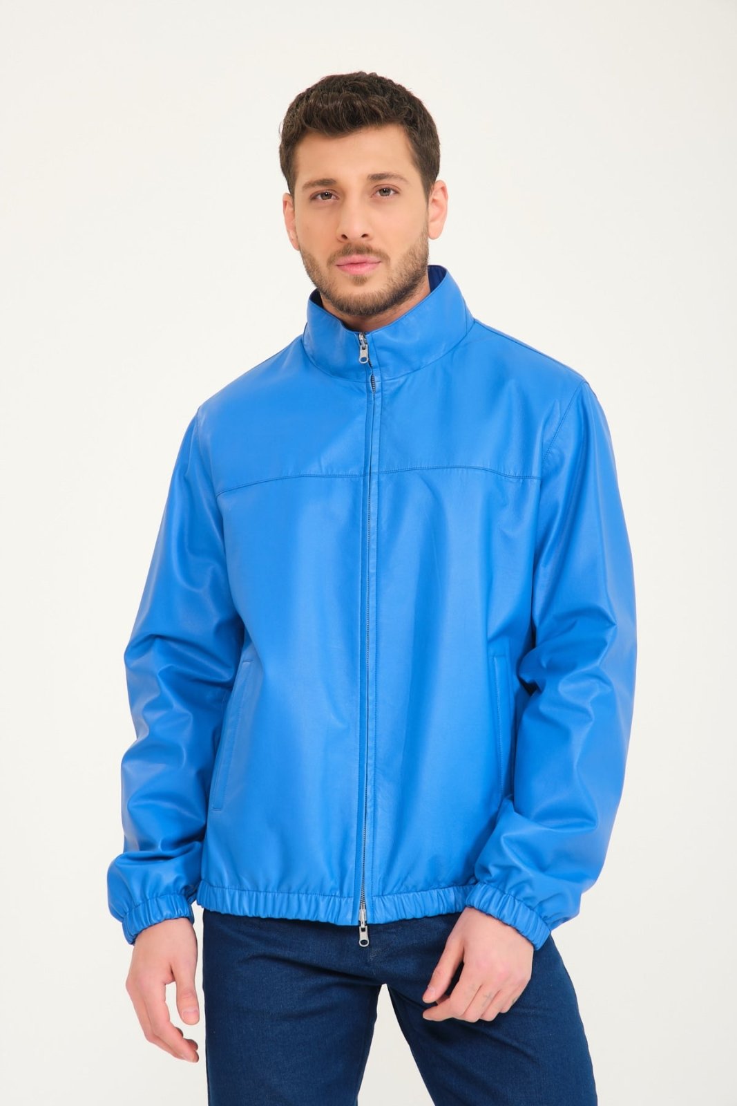 Blue Double - face Jacket - ADAMO