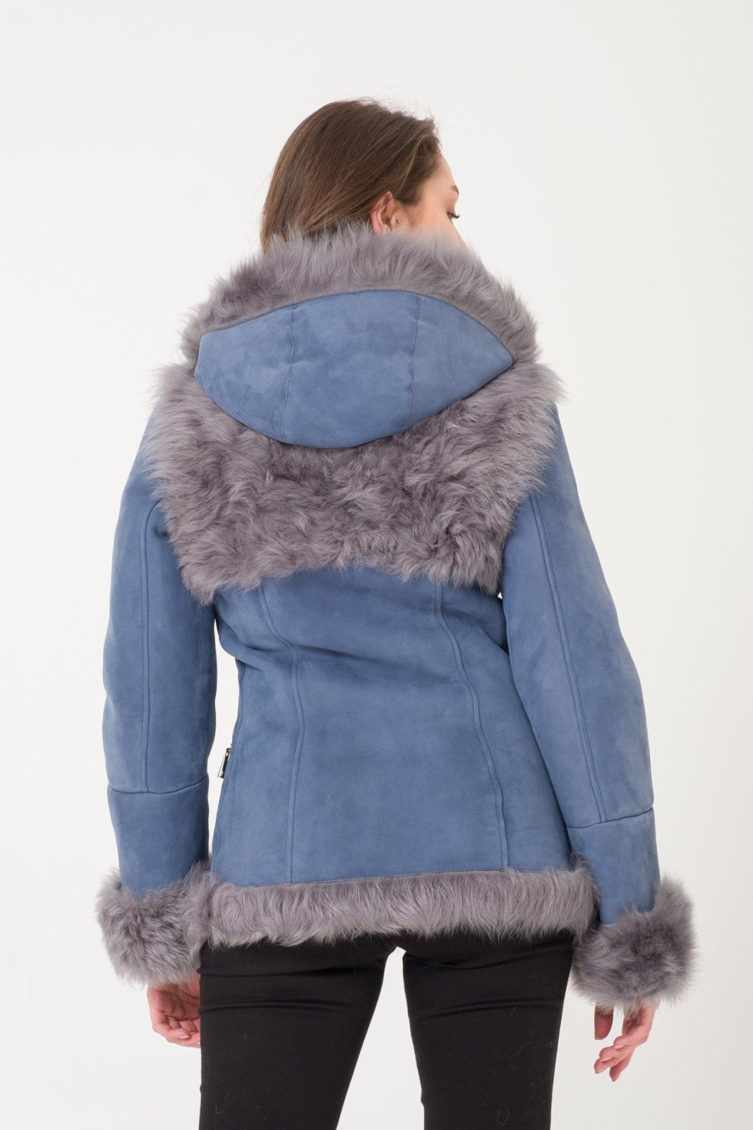 Blue Fur Coat - ADAMO