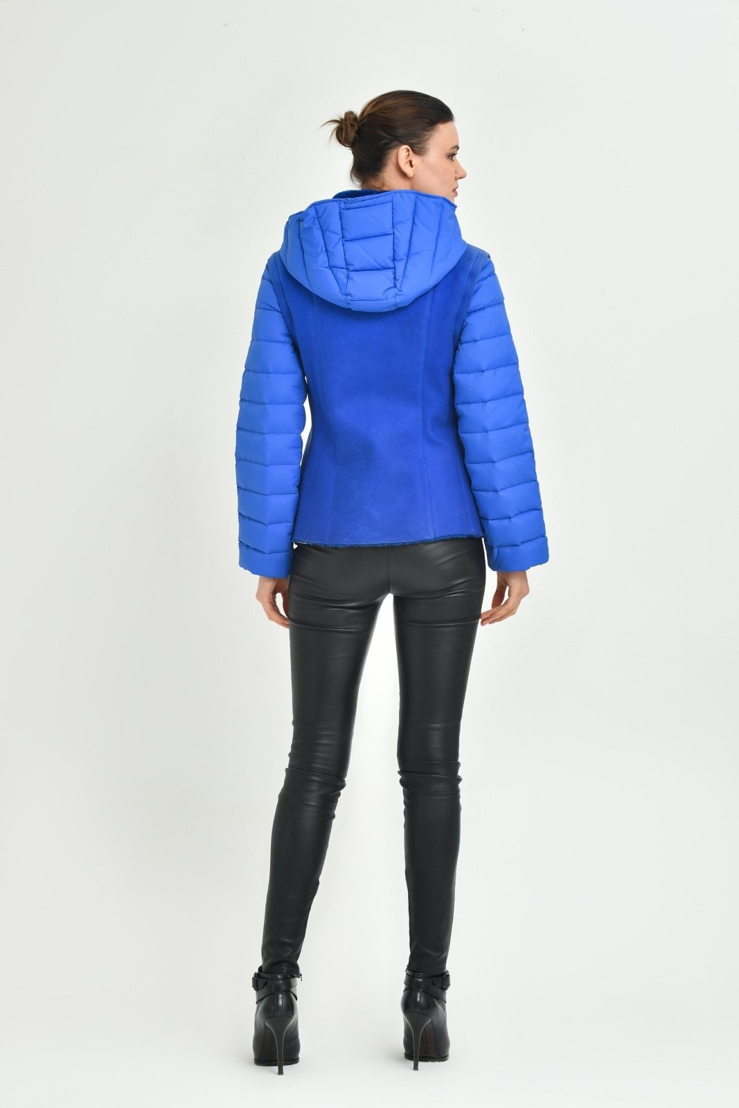 Blue Leather Jacket - ADAMO