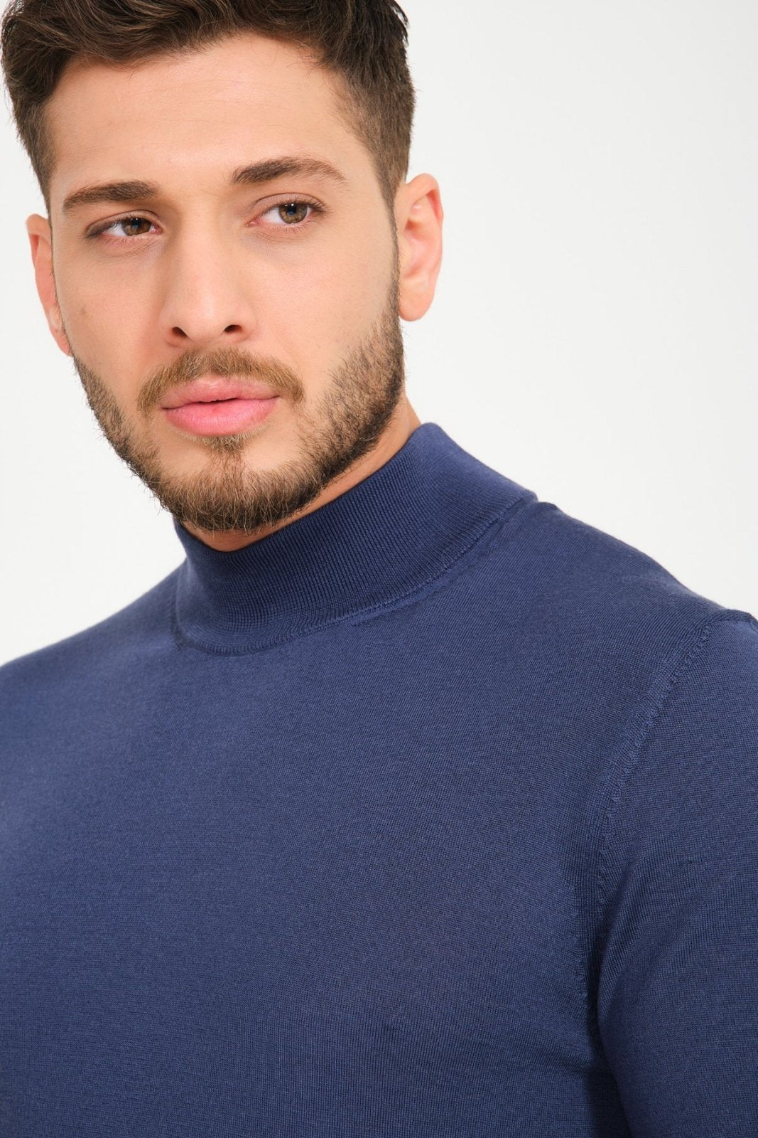 Blue Wool Knit Sweater - ADAMO