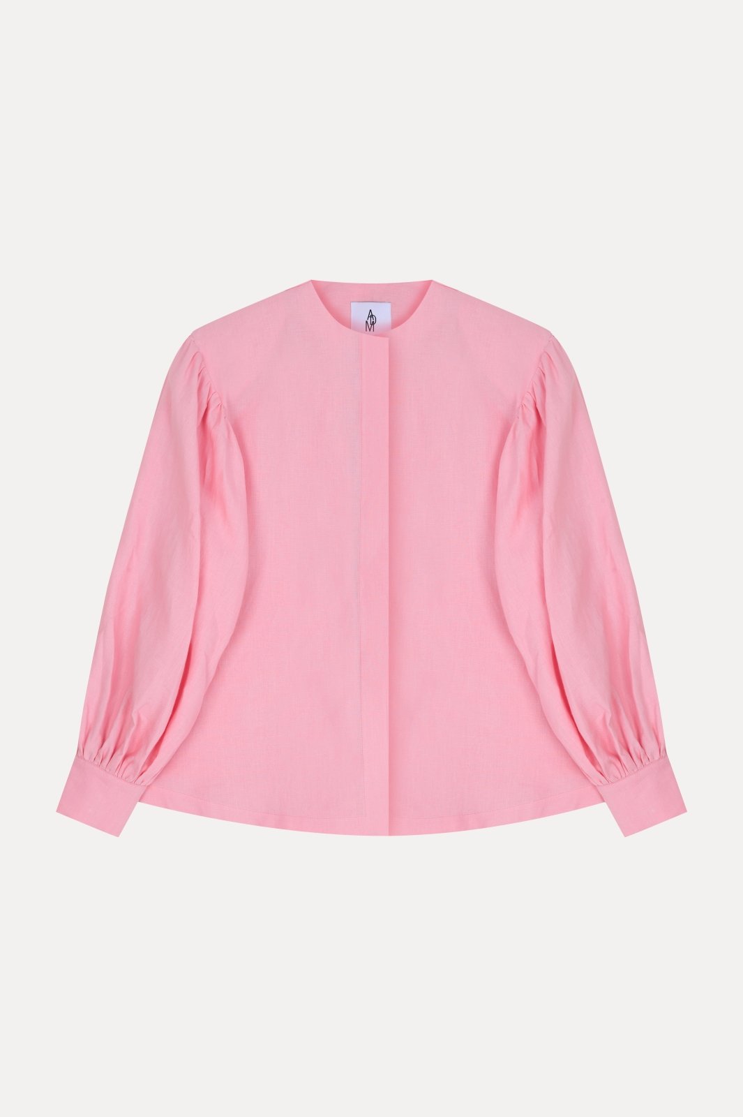 Blush Pink Structured Cotton Blouse - ADAMO