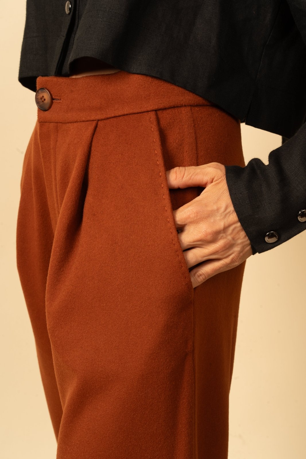 Brick Red Wool Jacket & Pant - ADAMO