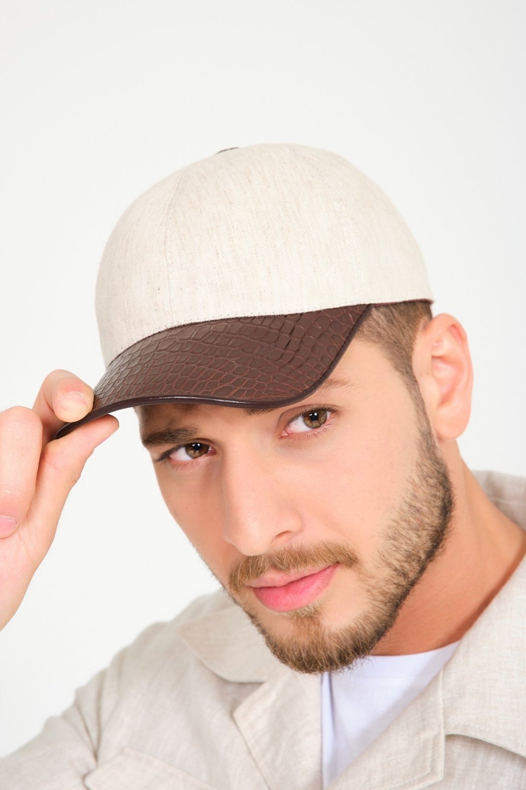 Brown Crocodile Cap - ADAMO