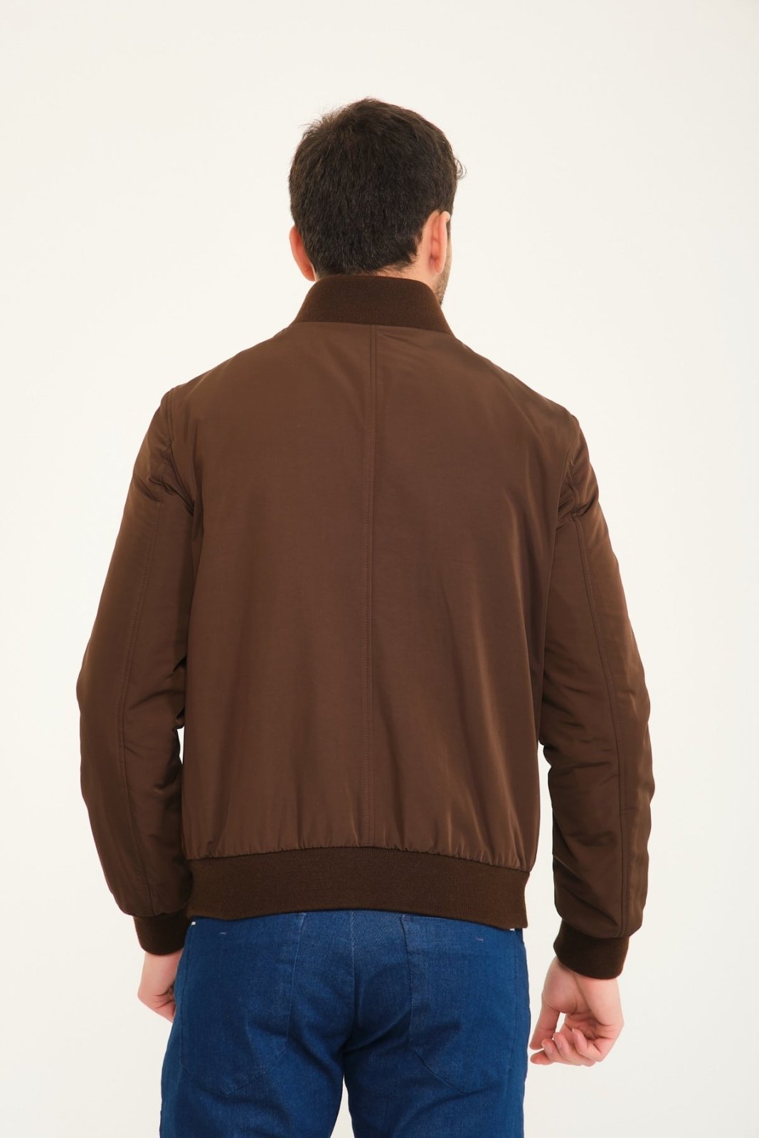 Brown Crocodile Leather Pattern Jacket - ADAMO