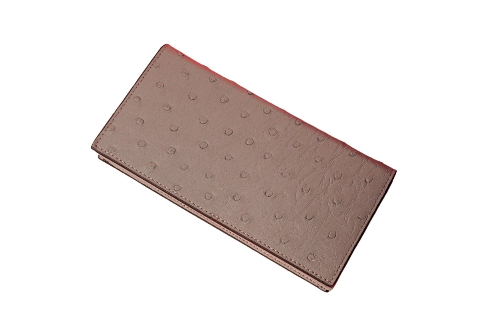 Brown Handmade Ostrich Leather Wallet - ADAMO