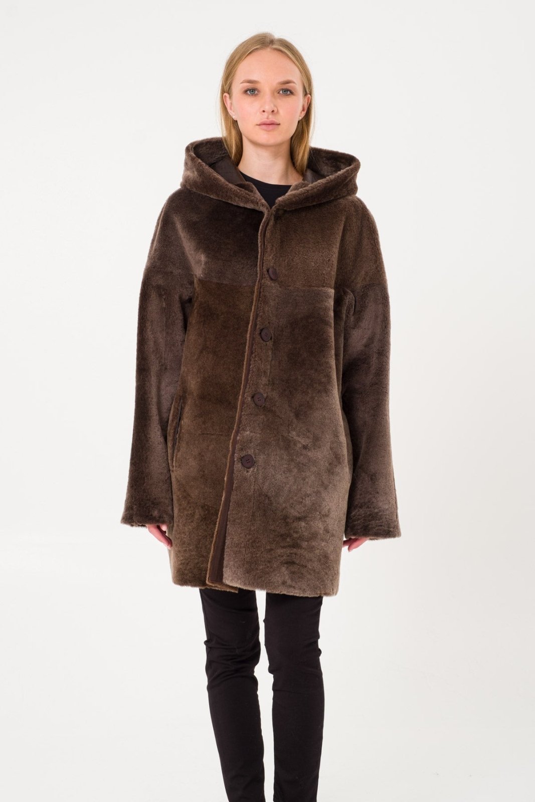 Brown Leather Coat - ADAMO