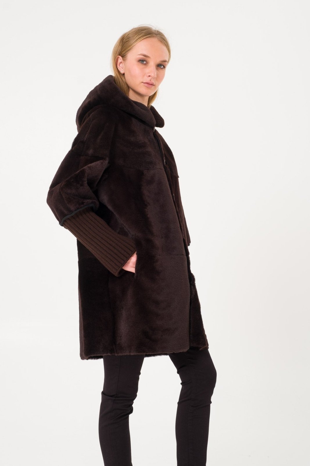 Brown Leather Coat - ADAMO