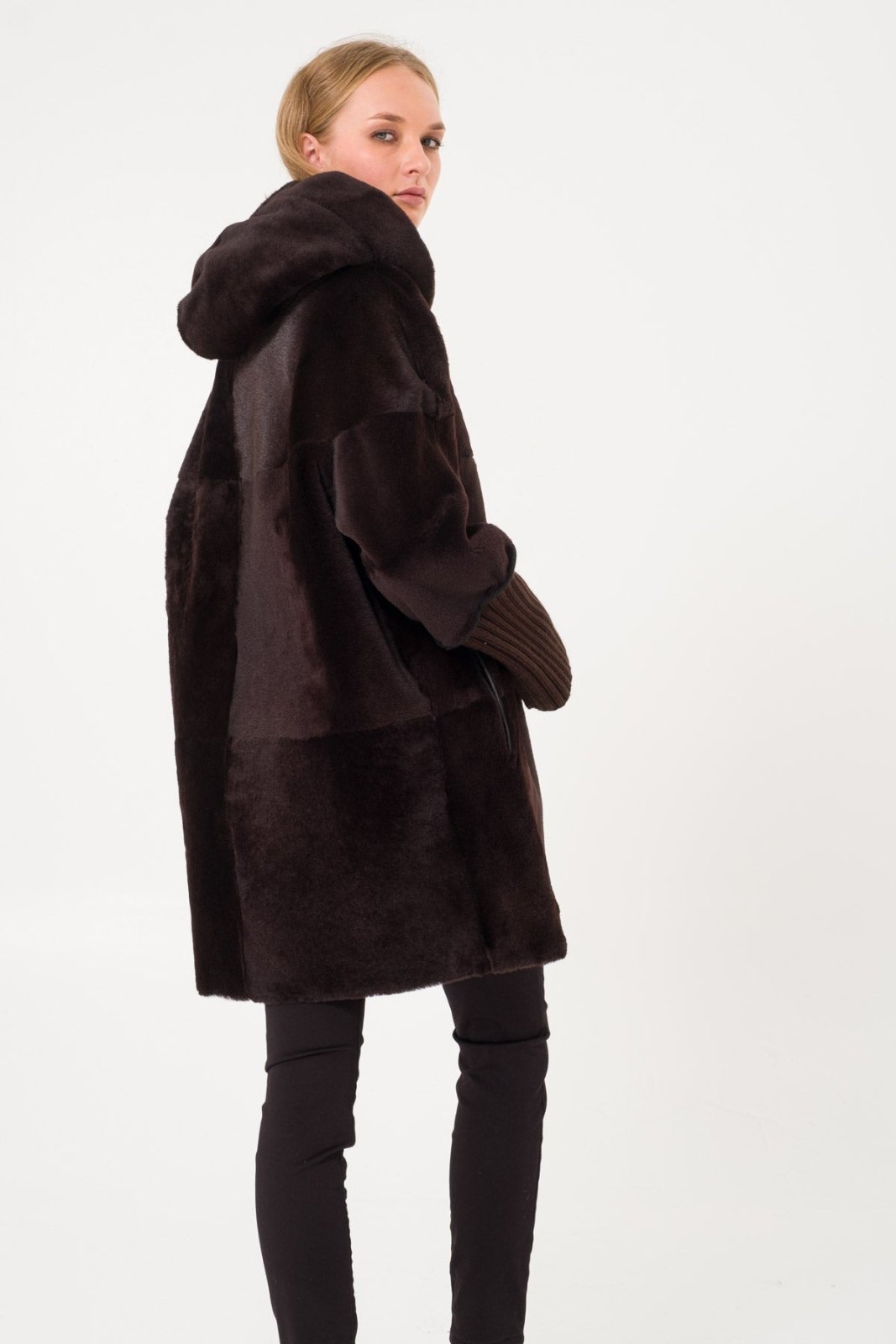 Brown Leather Coat - ADAMO