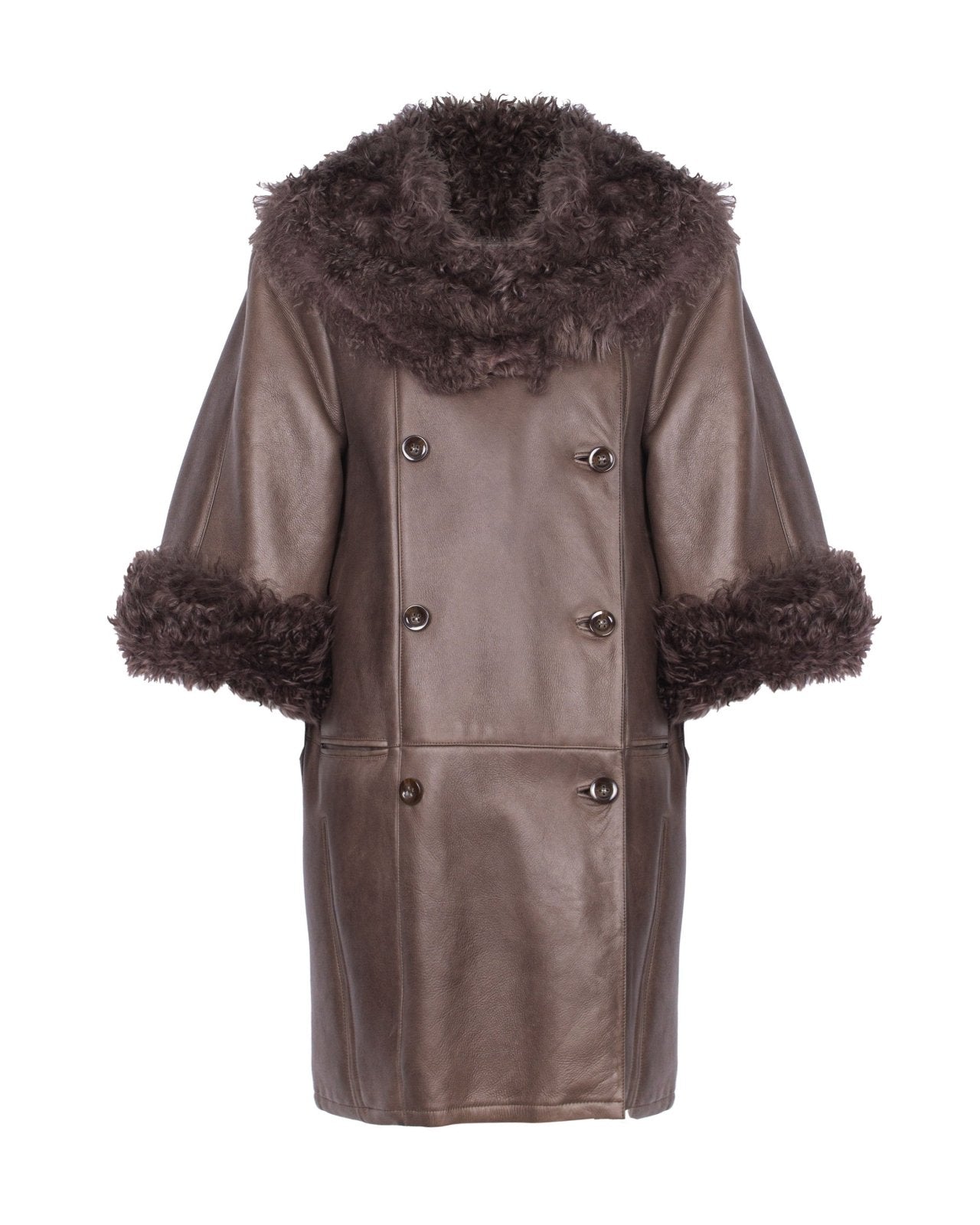 Brown Leather Coat - ADAMO