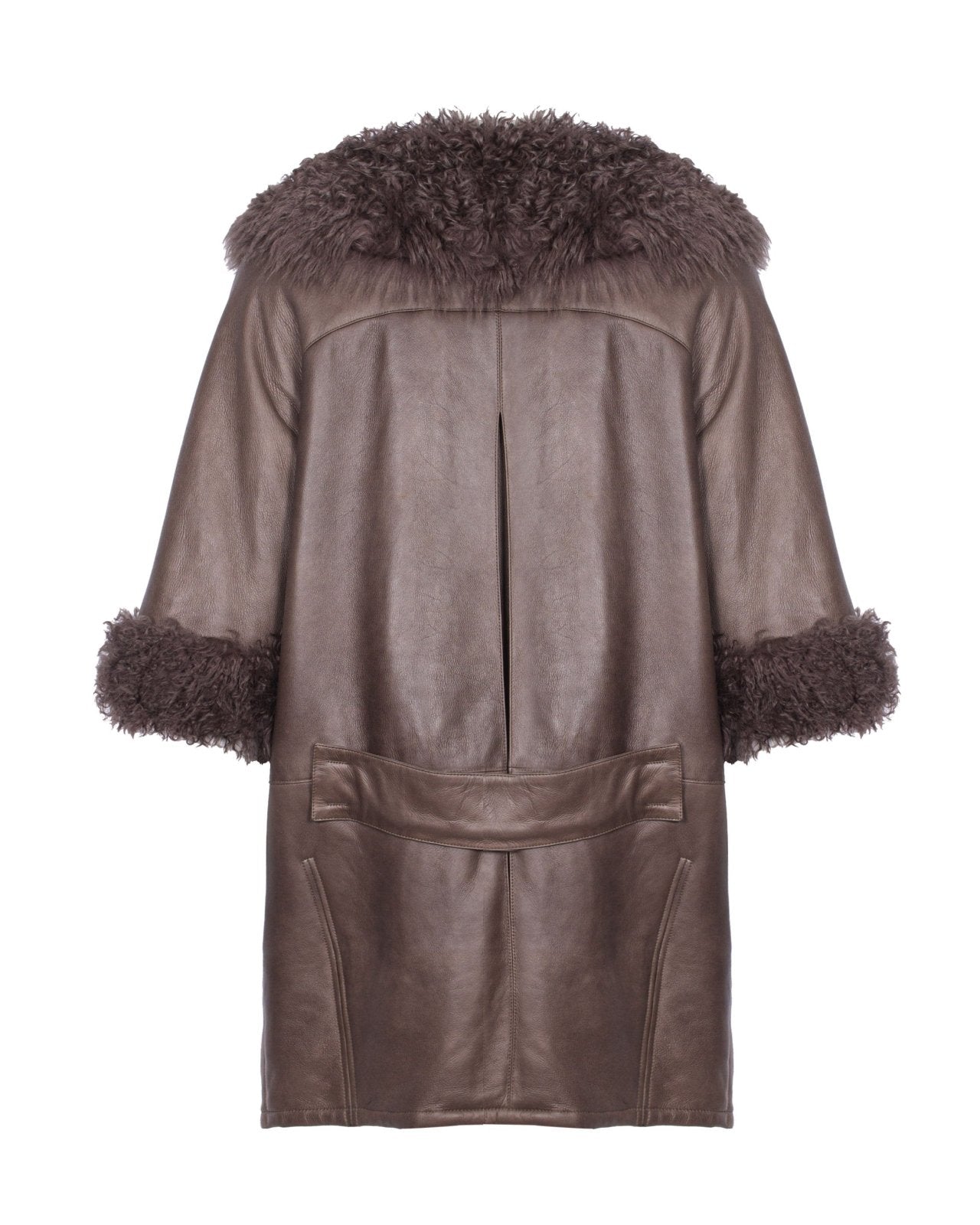 Brown Leather Coat - ADAMO