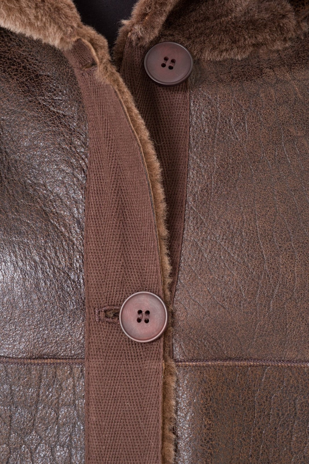 Brown Leather Coat - ADAMO