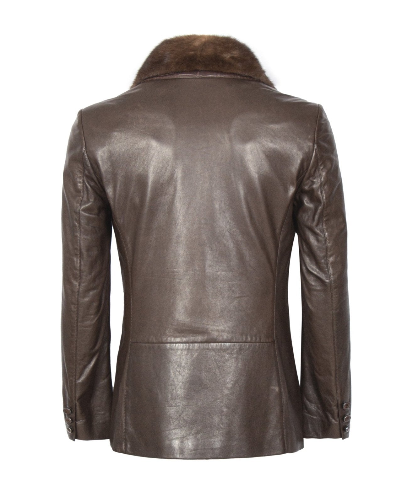 Brown Leather Jacket - ADAMO