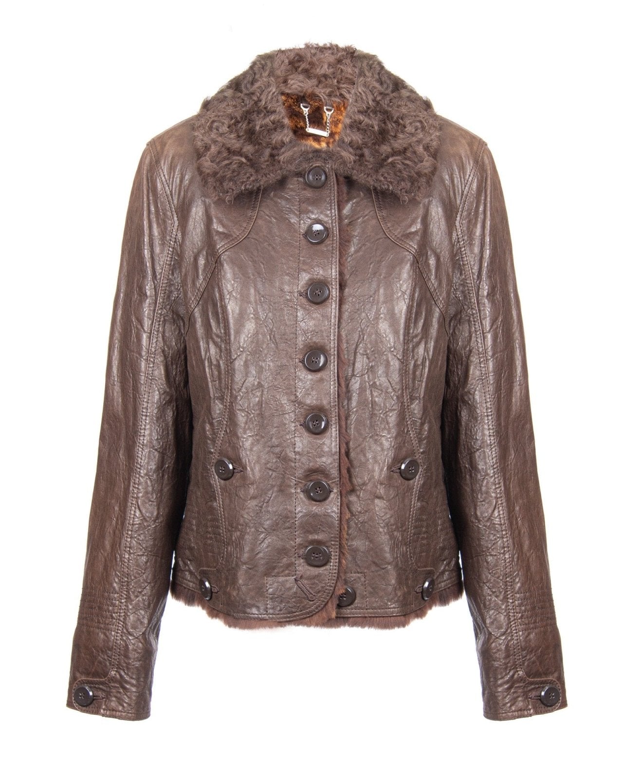 Brown Leather Jacket - ADAMO