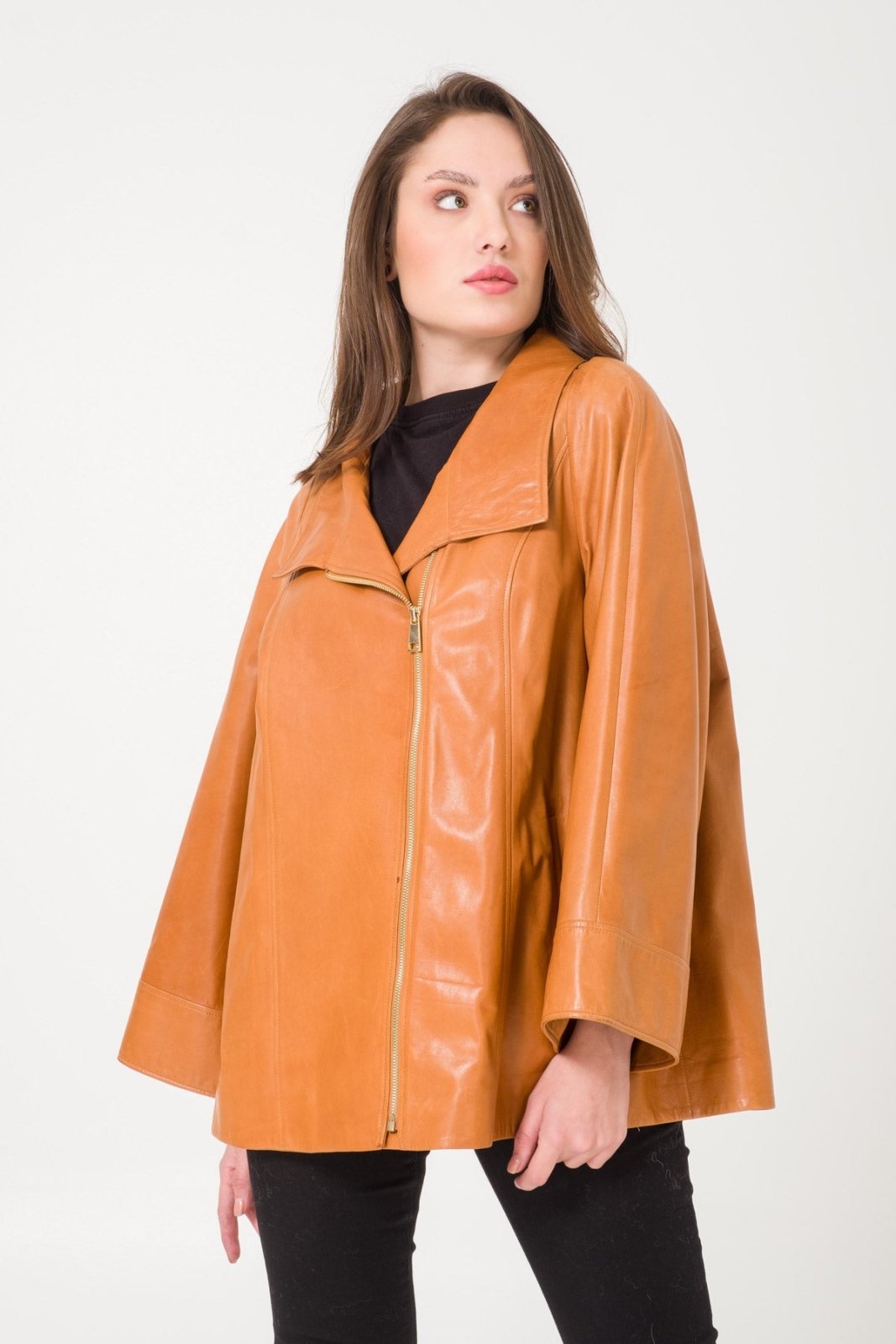 Brown Leather Jacket - ADAMO