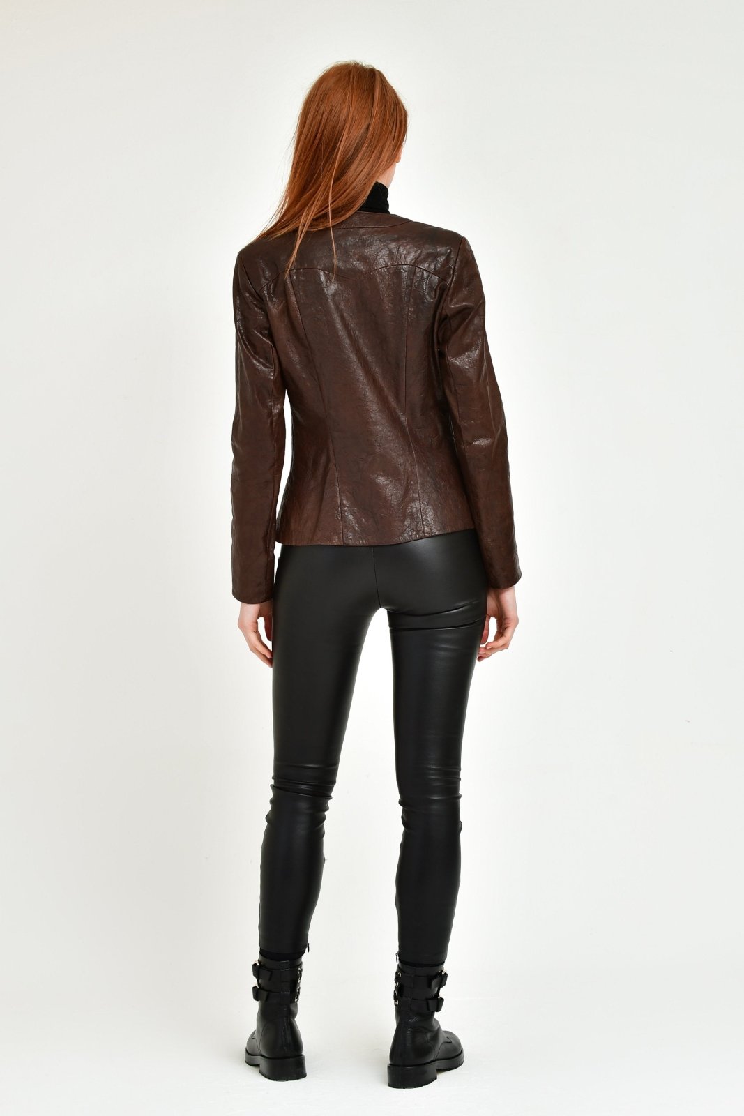 Brown Leather Jacket - ADAMO