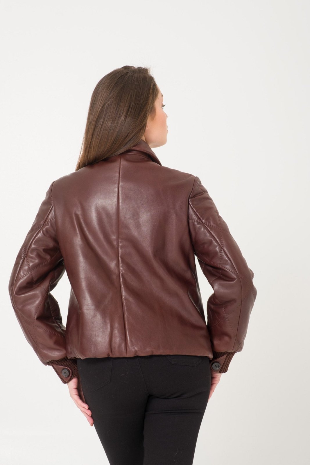 Brown Leather Jacket - ADAMO