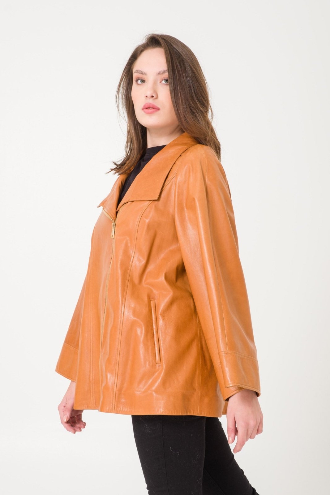 Brown Leather Jacket - ADAMO