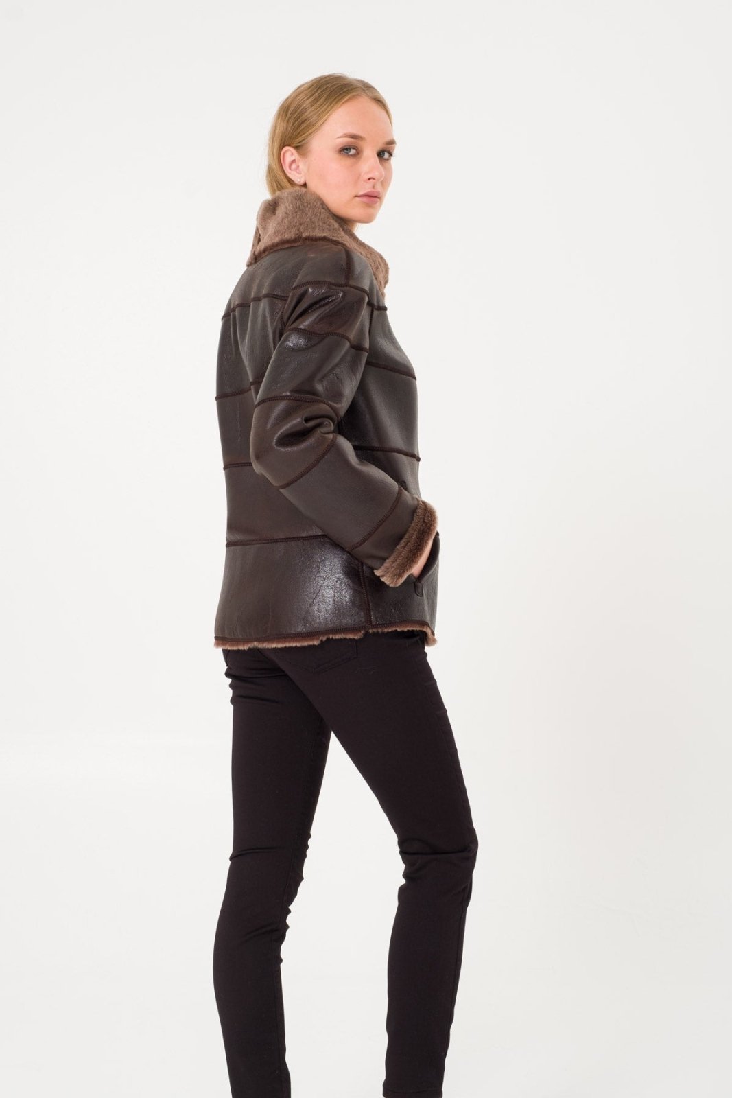 Brown Leather Jacket - ADAMO