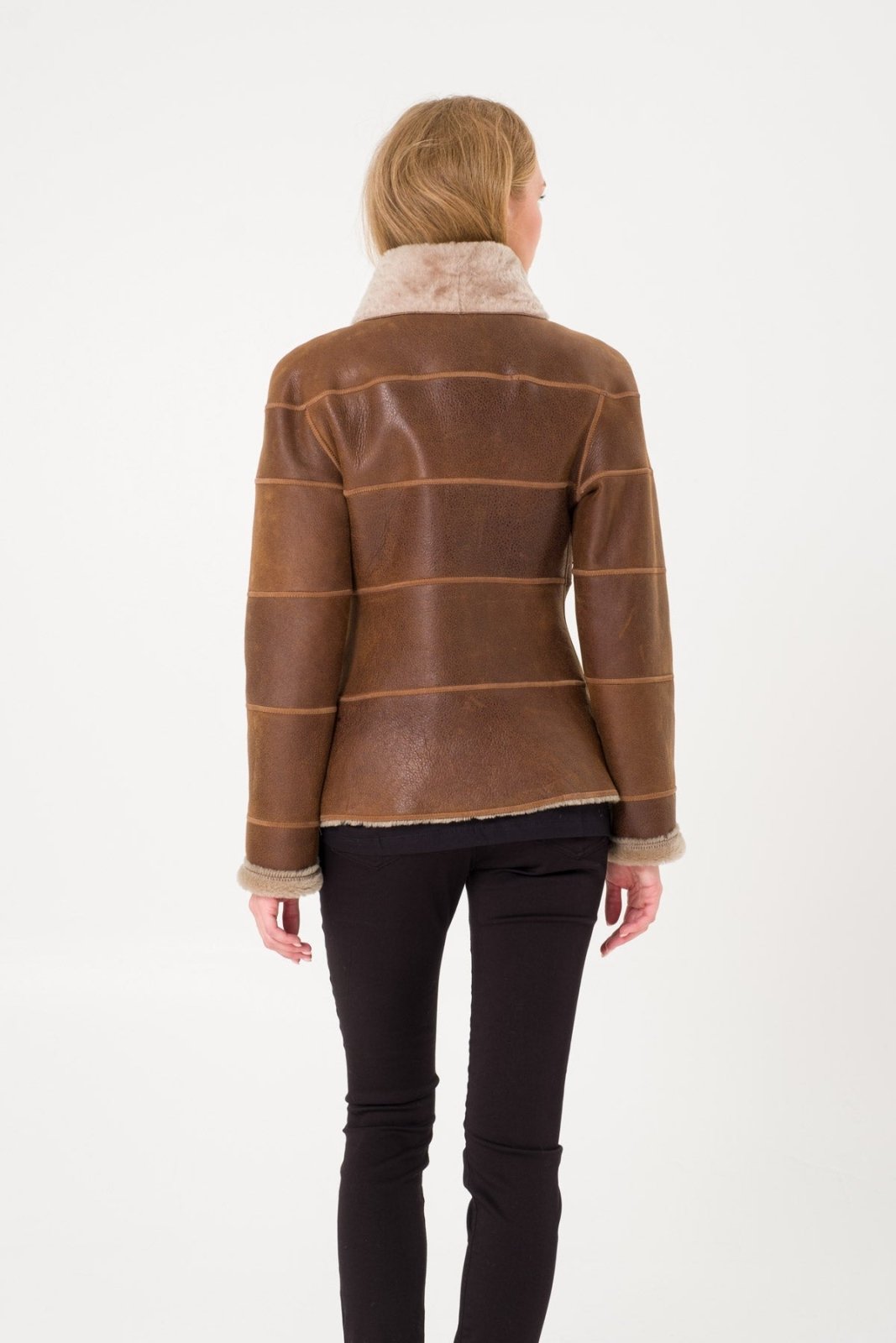 Brown Leather Jacket - ADAMO