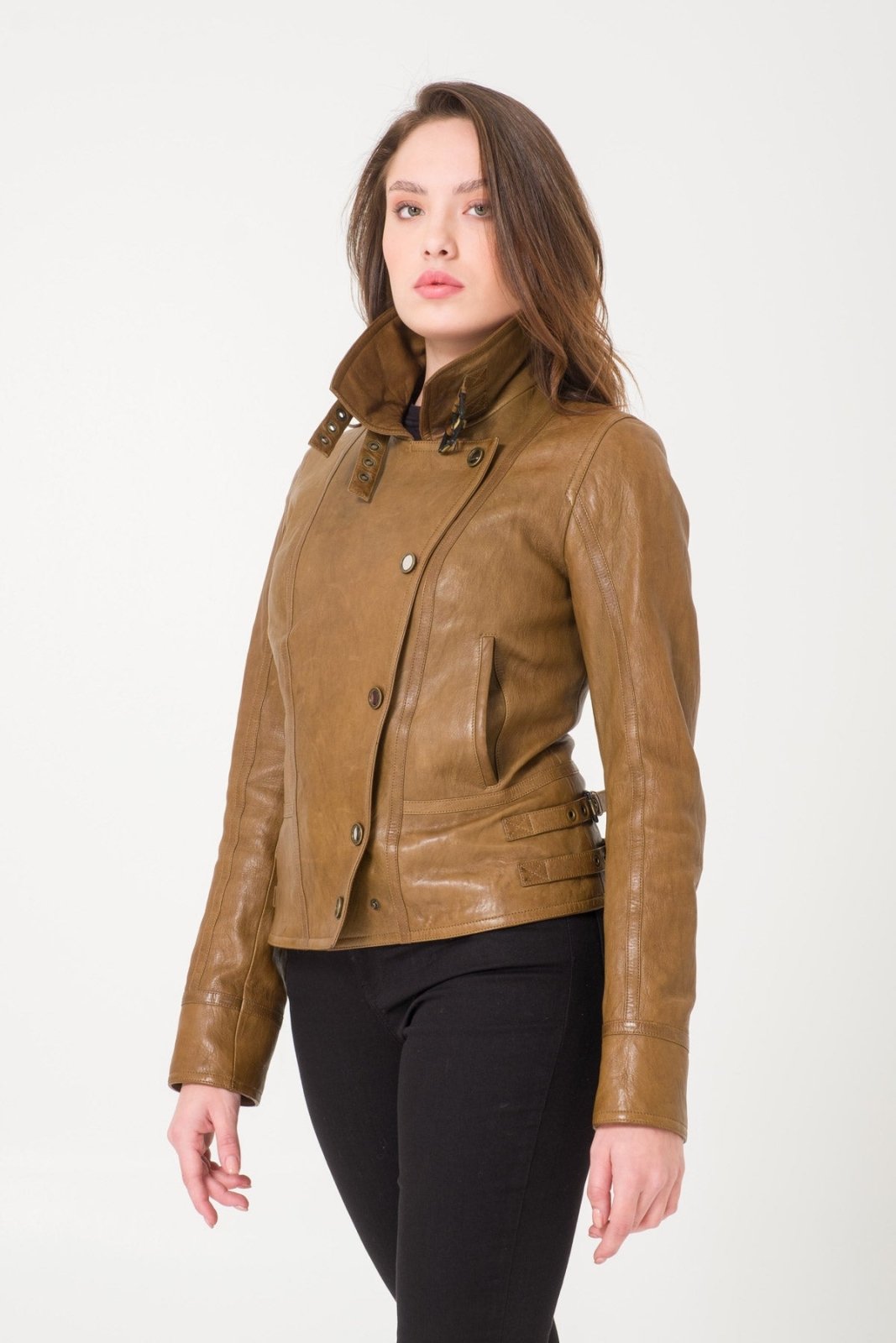 Brown Leather Jacket - ADAMO