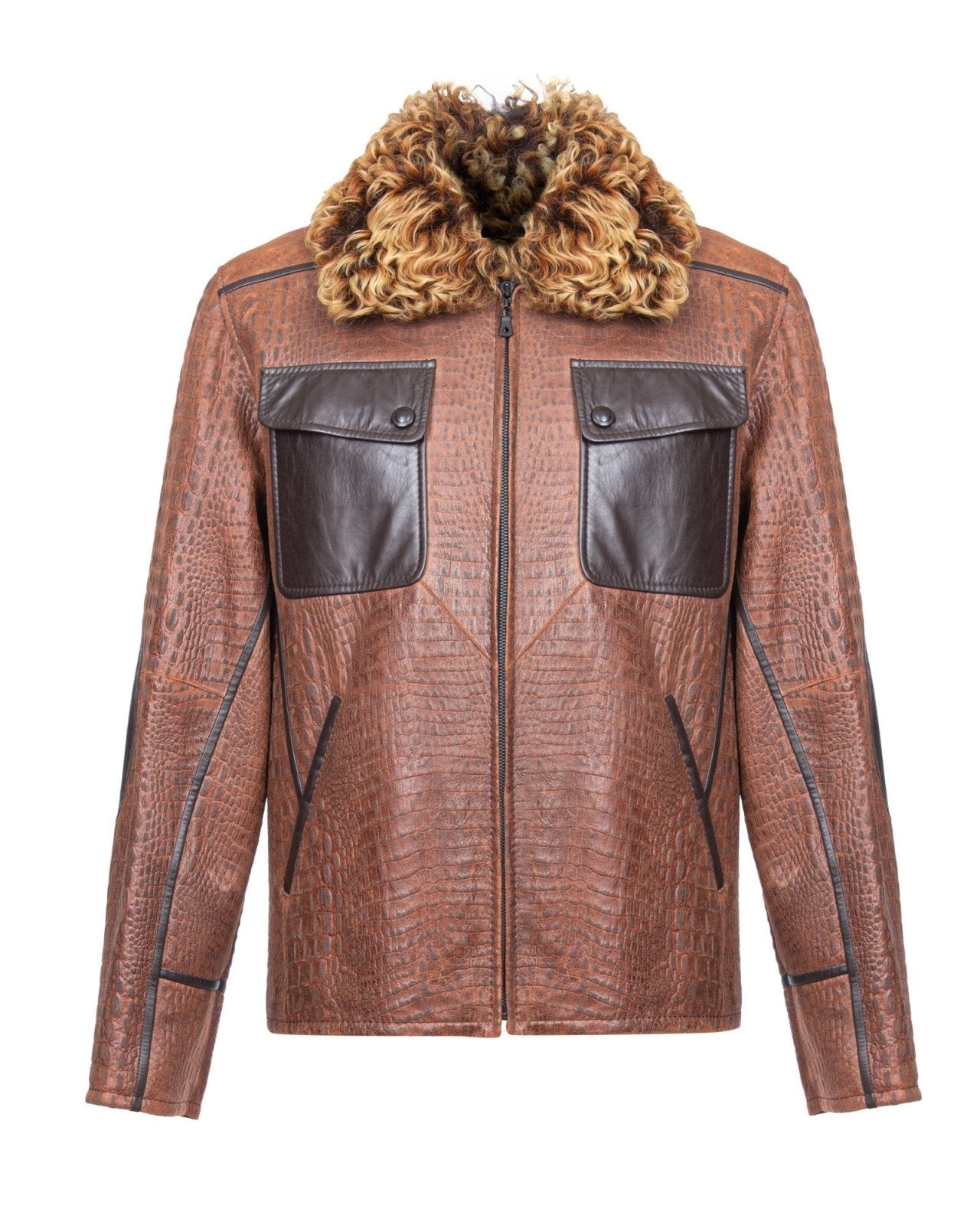 Brown Leather Jacket - ADAMO