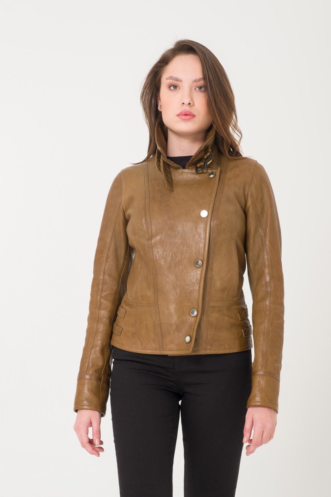 Brown Leather Jacket - ADAMO