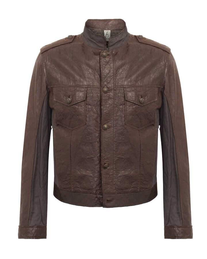 Brown Leather Jacket - ADAMO