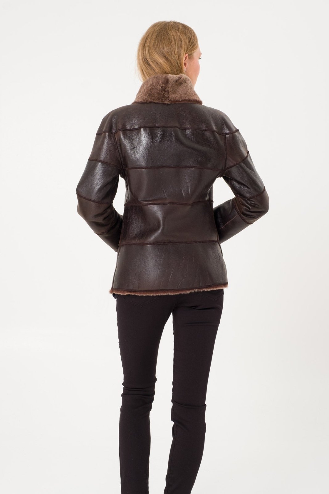 Brown Leather Jacket - ADAMO