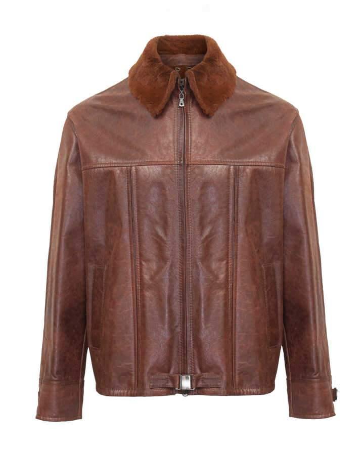 Brown Leather Jacket - ADAMO