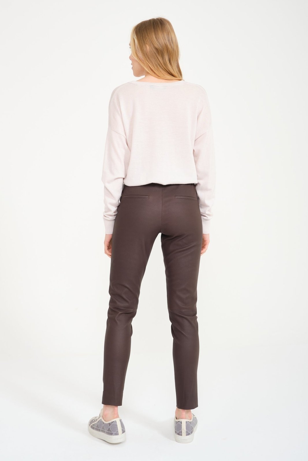 Brown Leather Pants - ADAMO