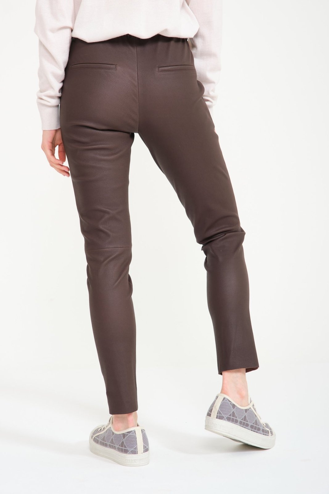 Brown Leather Pants - ADAMO