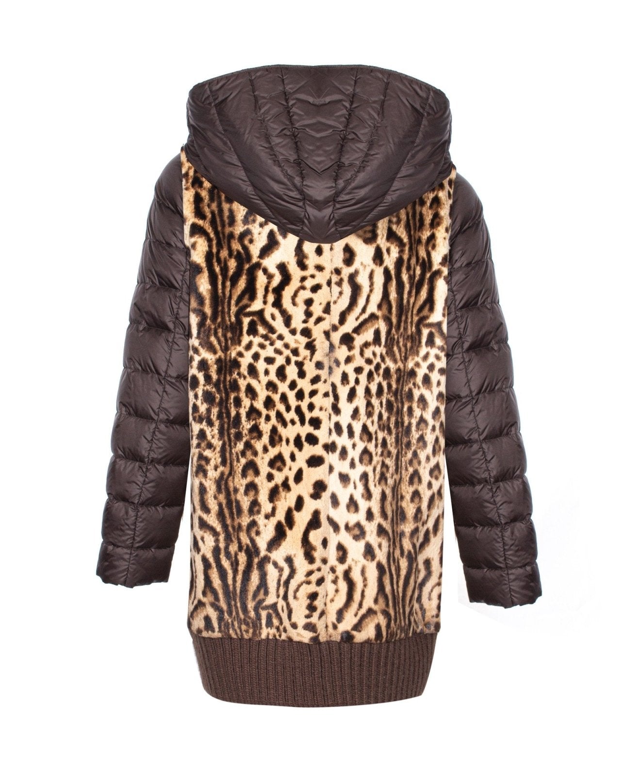 Brown Leopard Pattern Coat - ADAMO