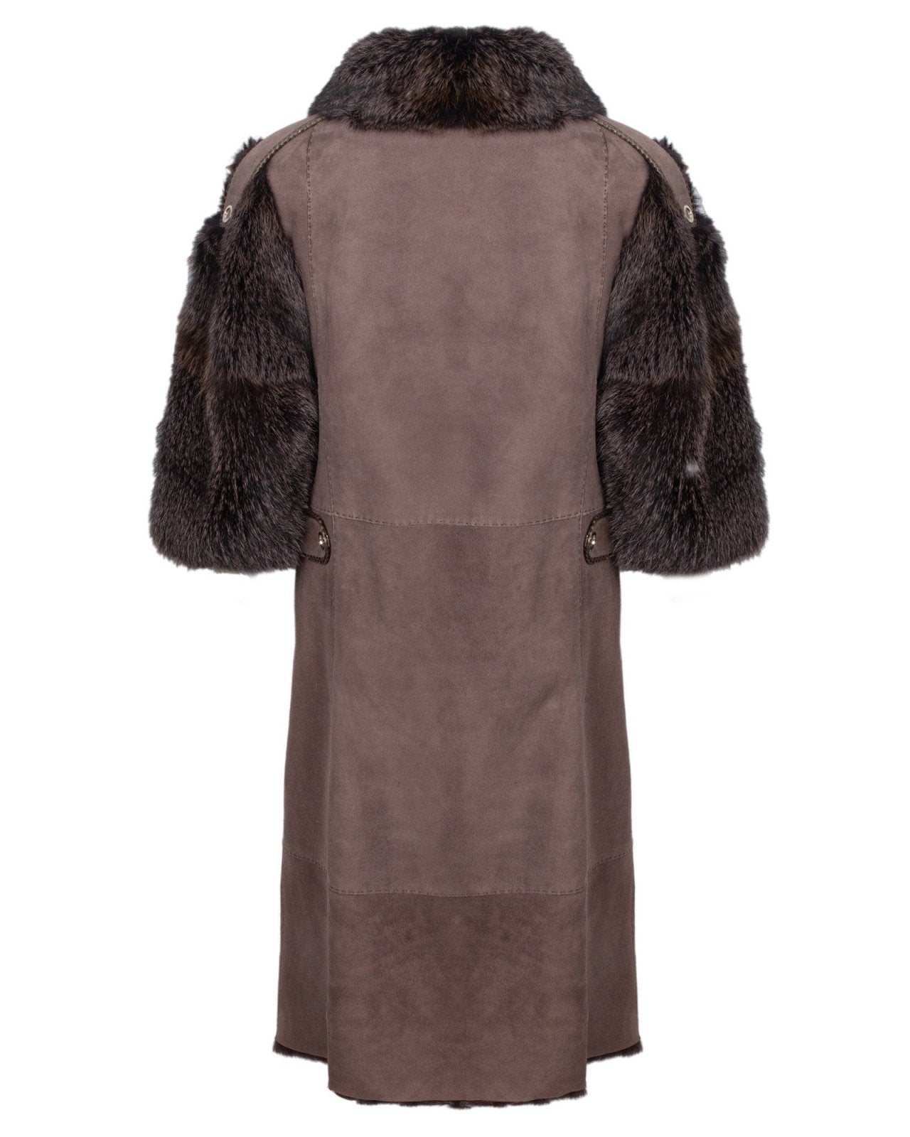 Brown Long Fur Coat - ADAMO