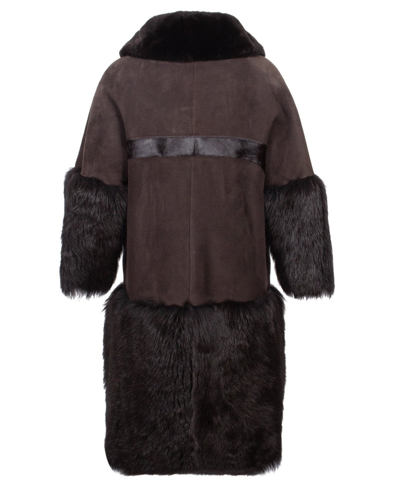 Brown Long Fur Coat - ADAMO