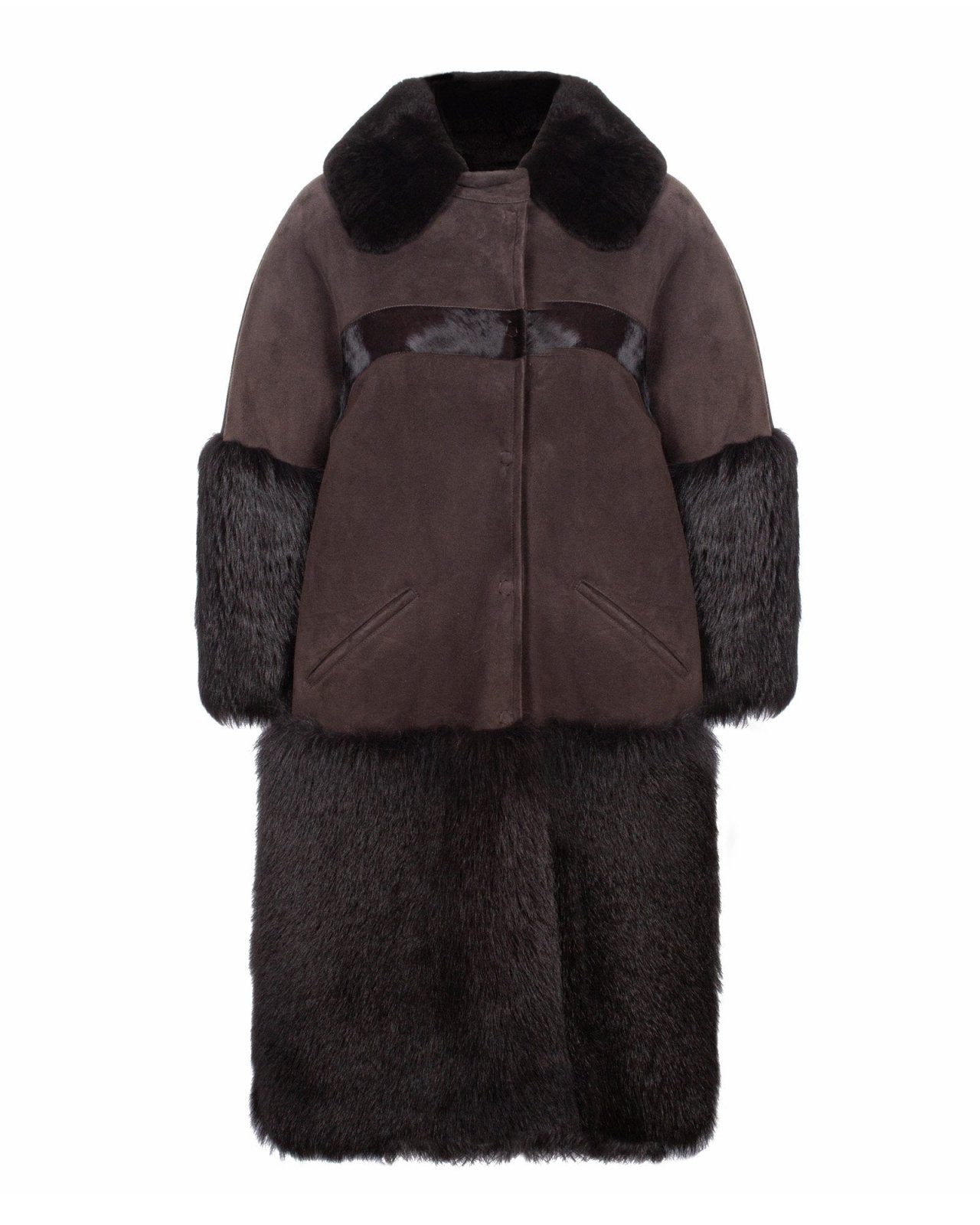 Brown Long Fur Coat - ADAMO